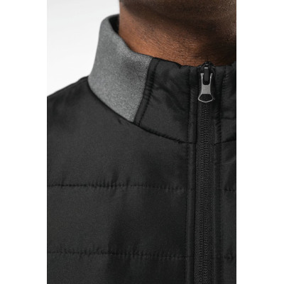 Men's bi-material padded jacket